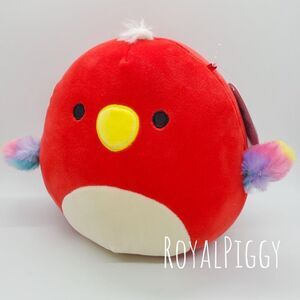 8" Squishmallow baby Paco the red bird plush Kellytoy Stuffed Animal